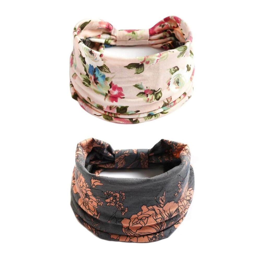 Boho Headband Fashion Wide Headband Knoted Turban Yoga Workout Head Bands Hair A